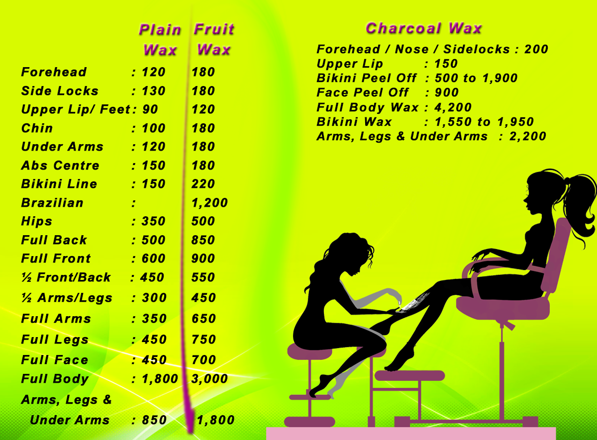 Ladies Salon Price List | Rever