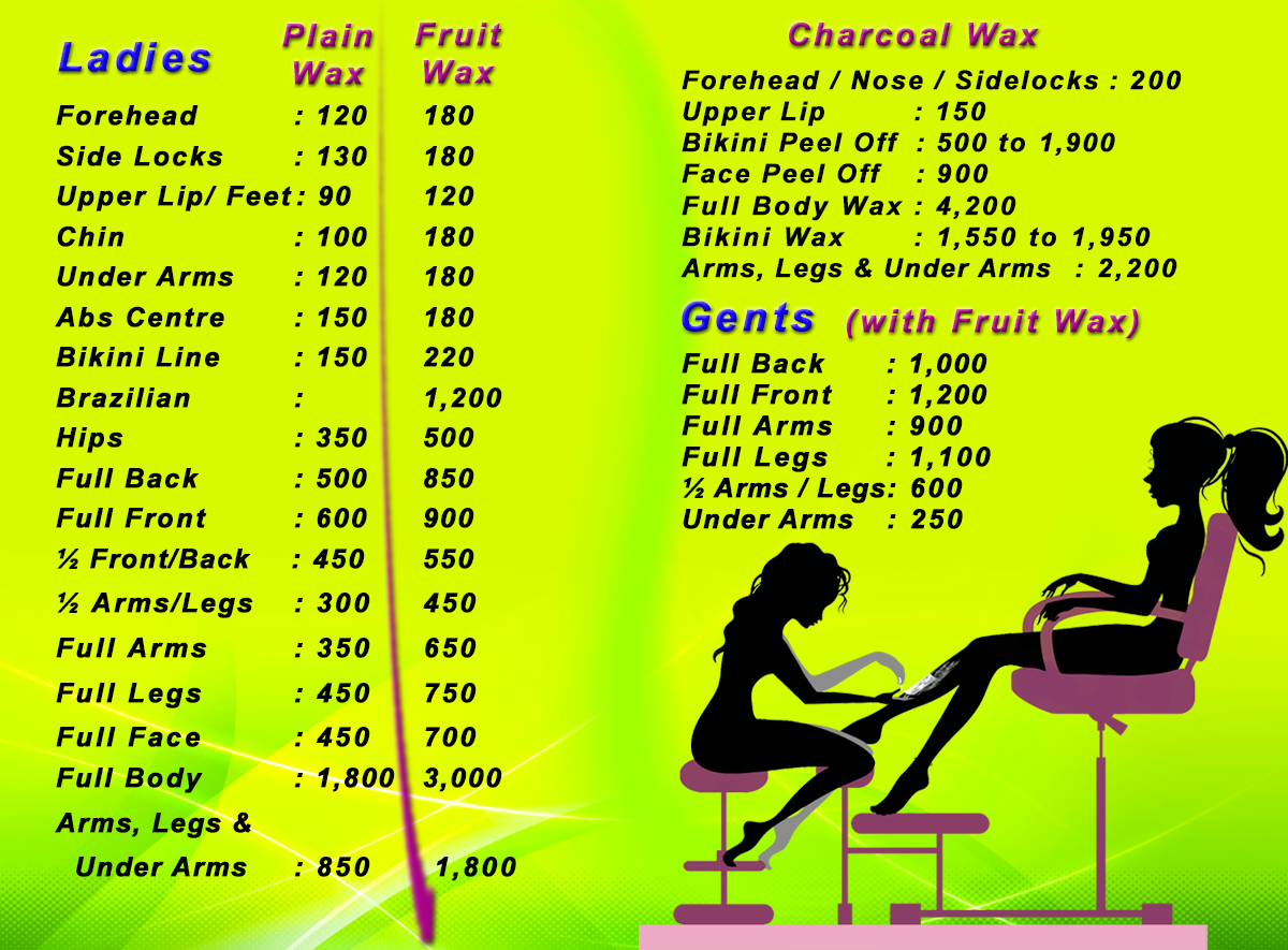 Unisex Salon Price List Rever Salons